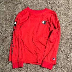 Champion Kids Vibrant Red Long Sleeve Tee